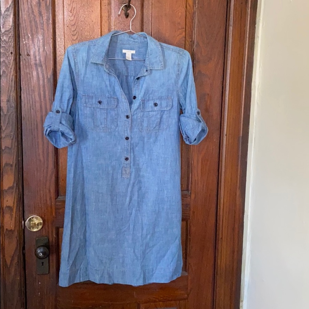 Size 2 J Crew Chambray Mini/Tunic/Shirt Dress